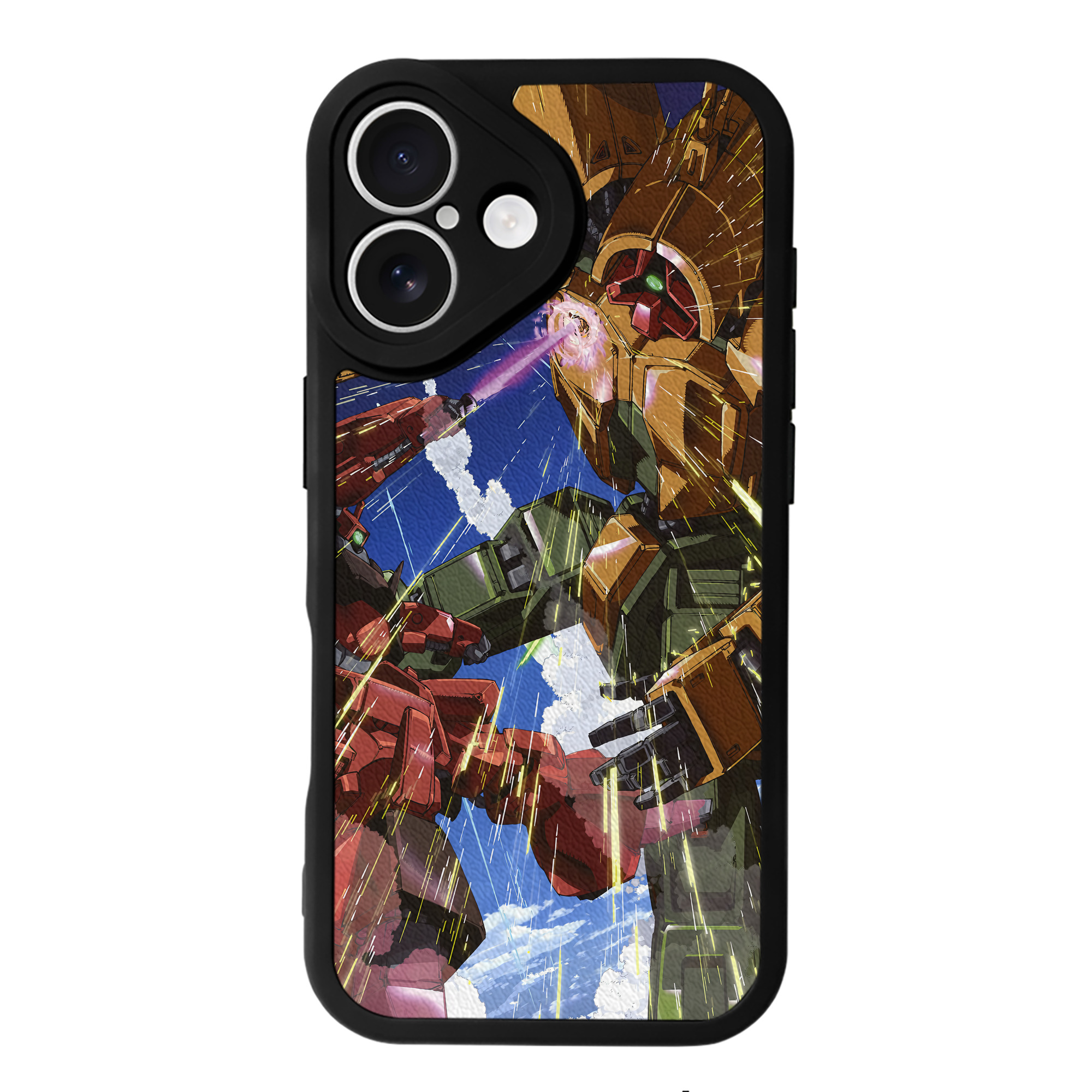 （画像用） 機動戦士ガンダム Mobile Suit Gundam 【iPhone 16シリーズ対応】シリコンスマホケース（レザー調） 材質：シリコン